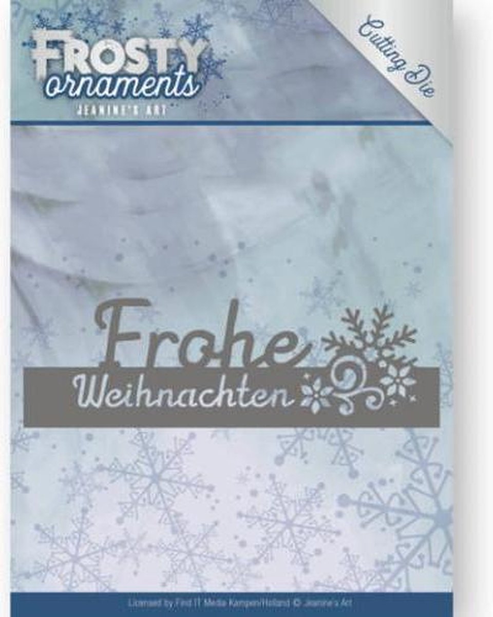 Mal  - Jeanines Art - Frosty Ornaments - Tekst Frohe Weihnachten